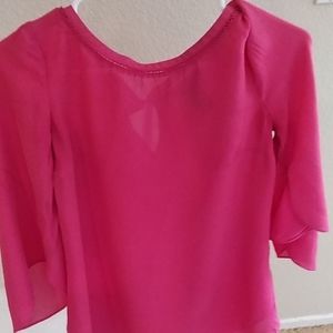 WHBM pink blouse
